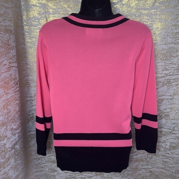 Lauren Active By Ralph Lauren Pink/Black 100% cotton Cricket Sweater Size S - Picture 6 of 11